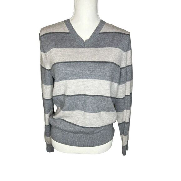 Banana Republic Extra Fine Merino Wool V Neck Sweater Women Men Sz Small - Picture 1 of 4